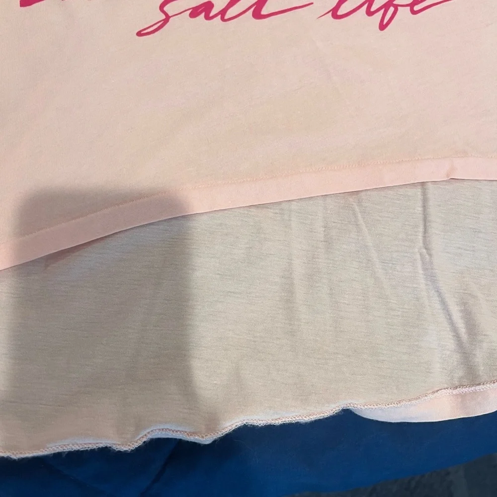 Salt Life Women's Pink and Orange Palm Tank Top - Picture 4 of 4